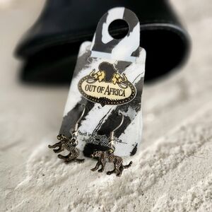 Cheetah Earrings Handcrafted South Africa - Bohemian Safari Animals Handmade